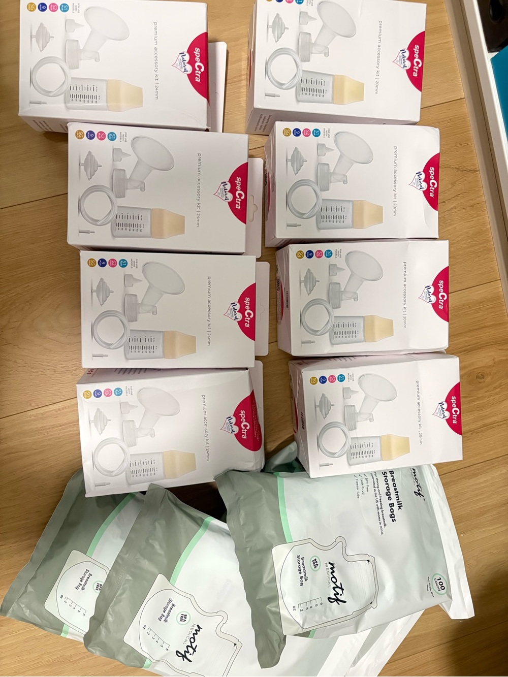 Spectra 4 full sets of accessories w free bags